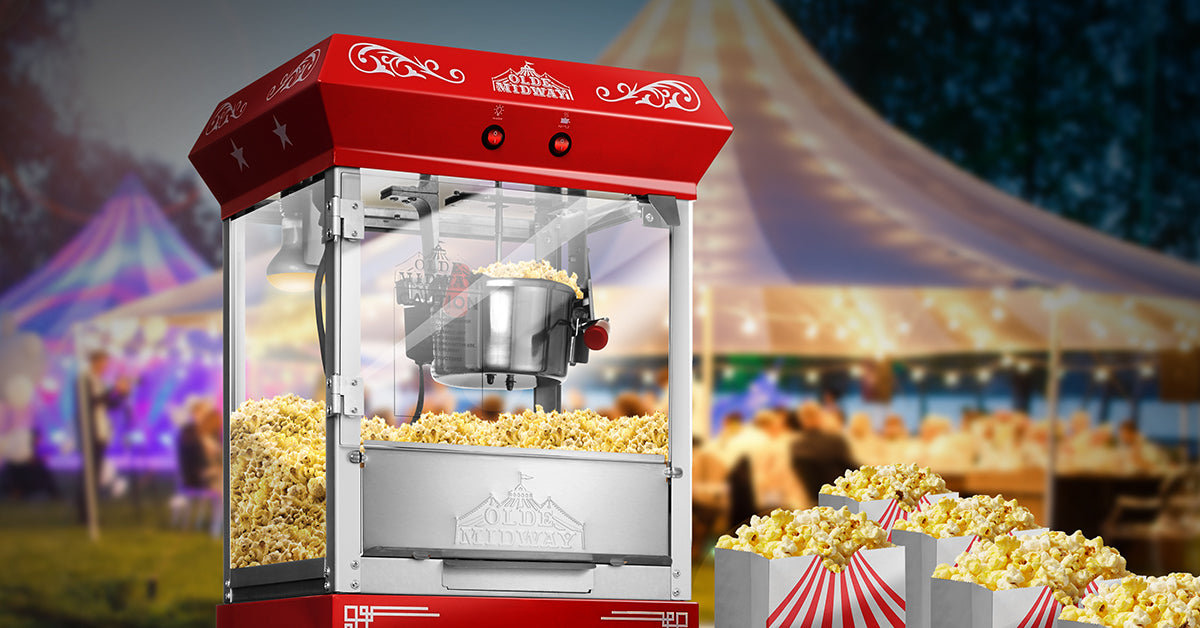 Olde Midway Movie Theater-style Countertop Popcorn Machine Popper With ... Olde midway popcorn machine