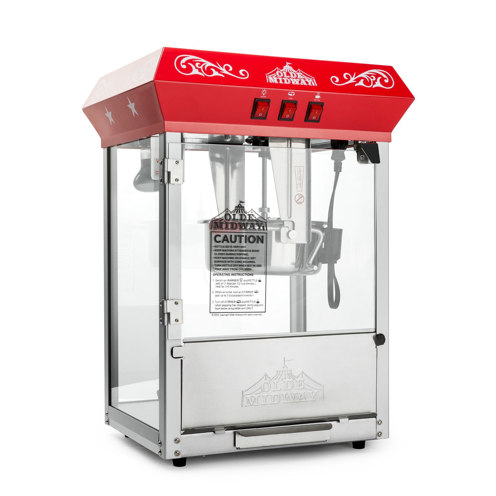 2020Household New Hot Sale 220W Metal Retro High Quality MIni Popcorn  Machine 310W