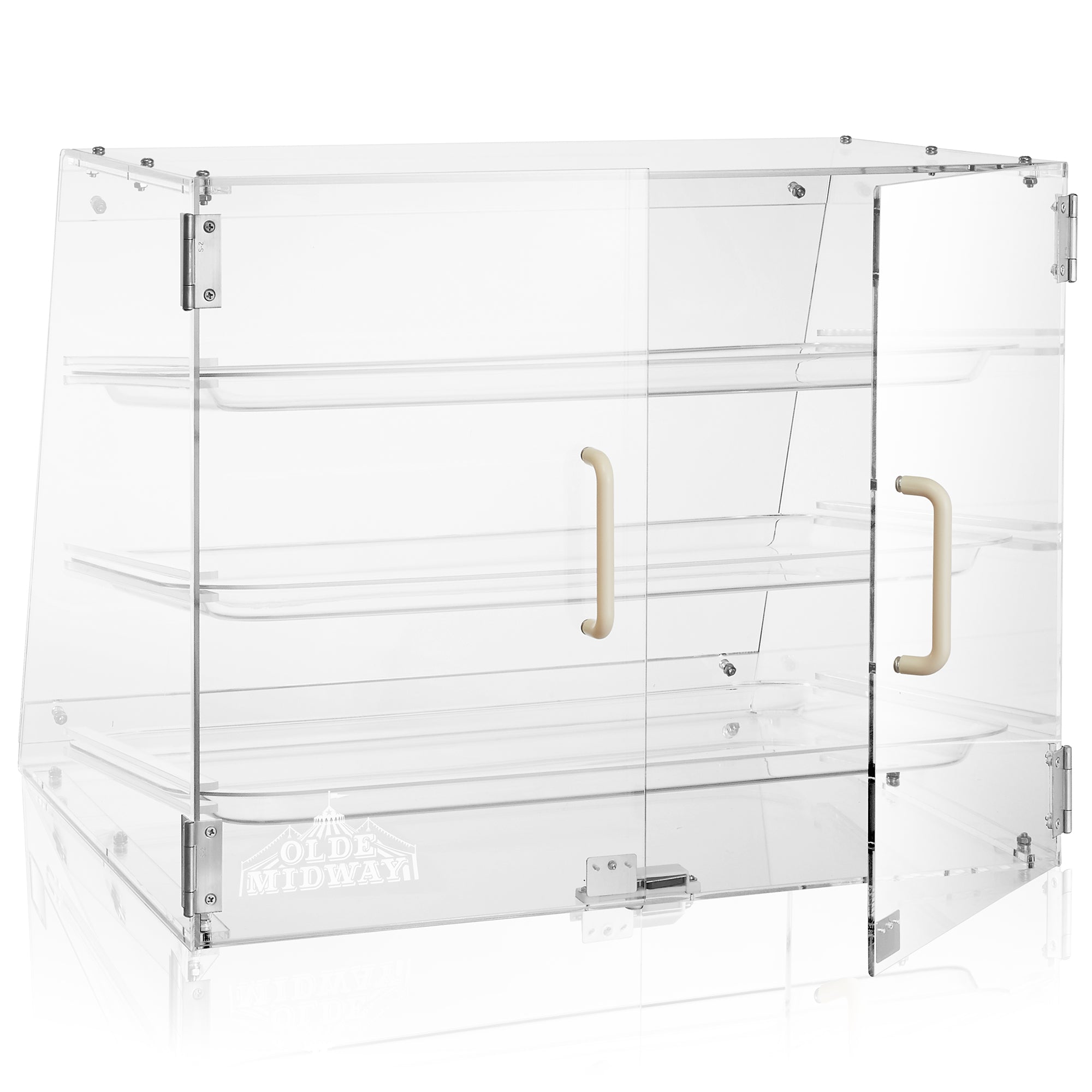 3 Tier - Large Acrylic Lockable Display Cabinet - Case/Bakery Display  Cabinet/Store Display Cabinet/Restaurant Display Cabinet