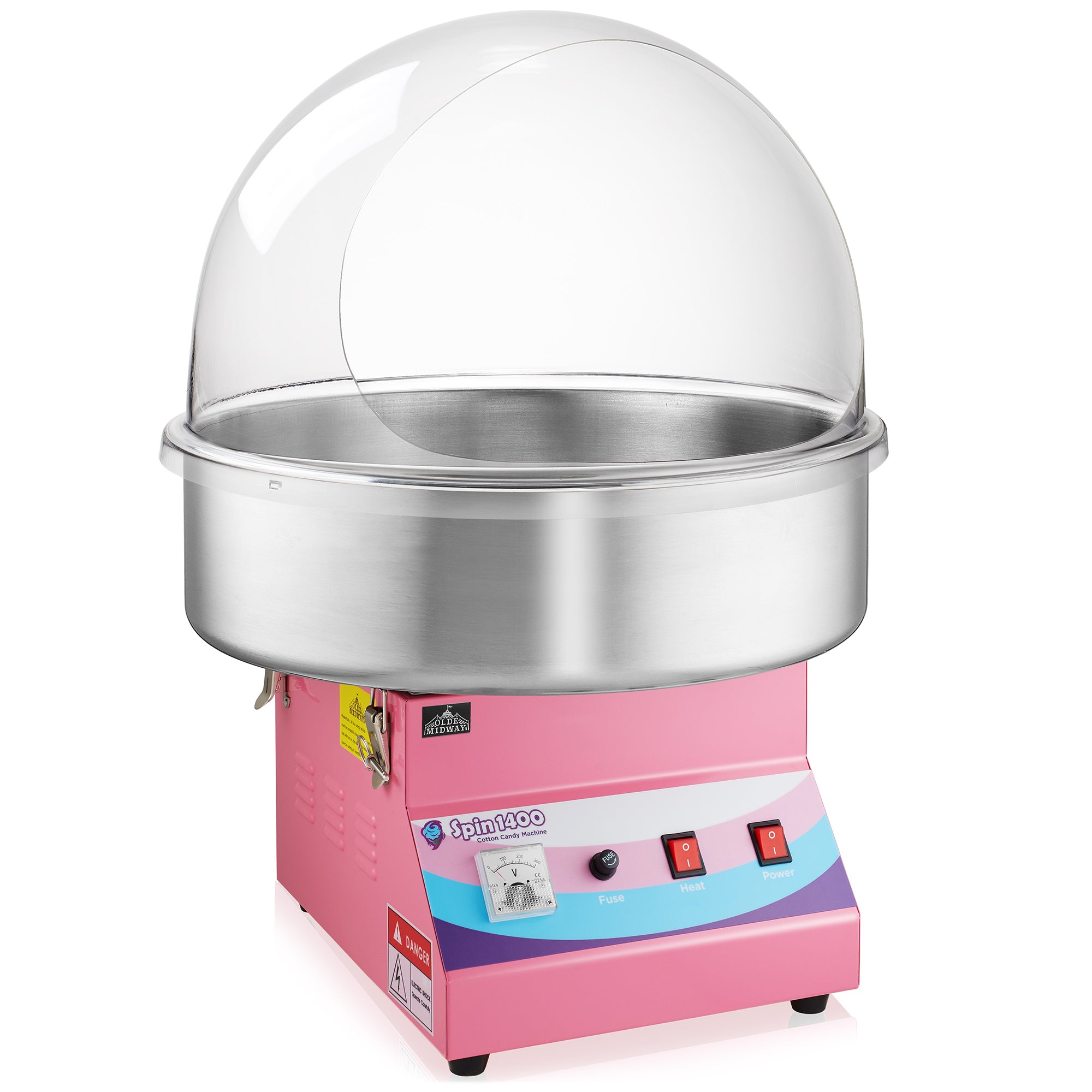 SPIN 1400 Cotton Candy Machine with Dome Cover - Olde Midway