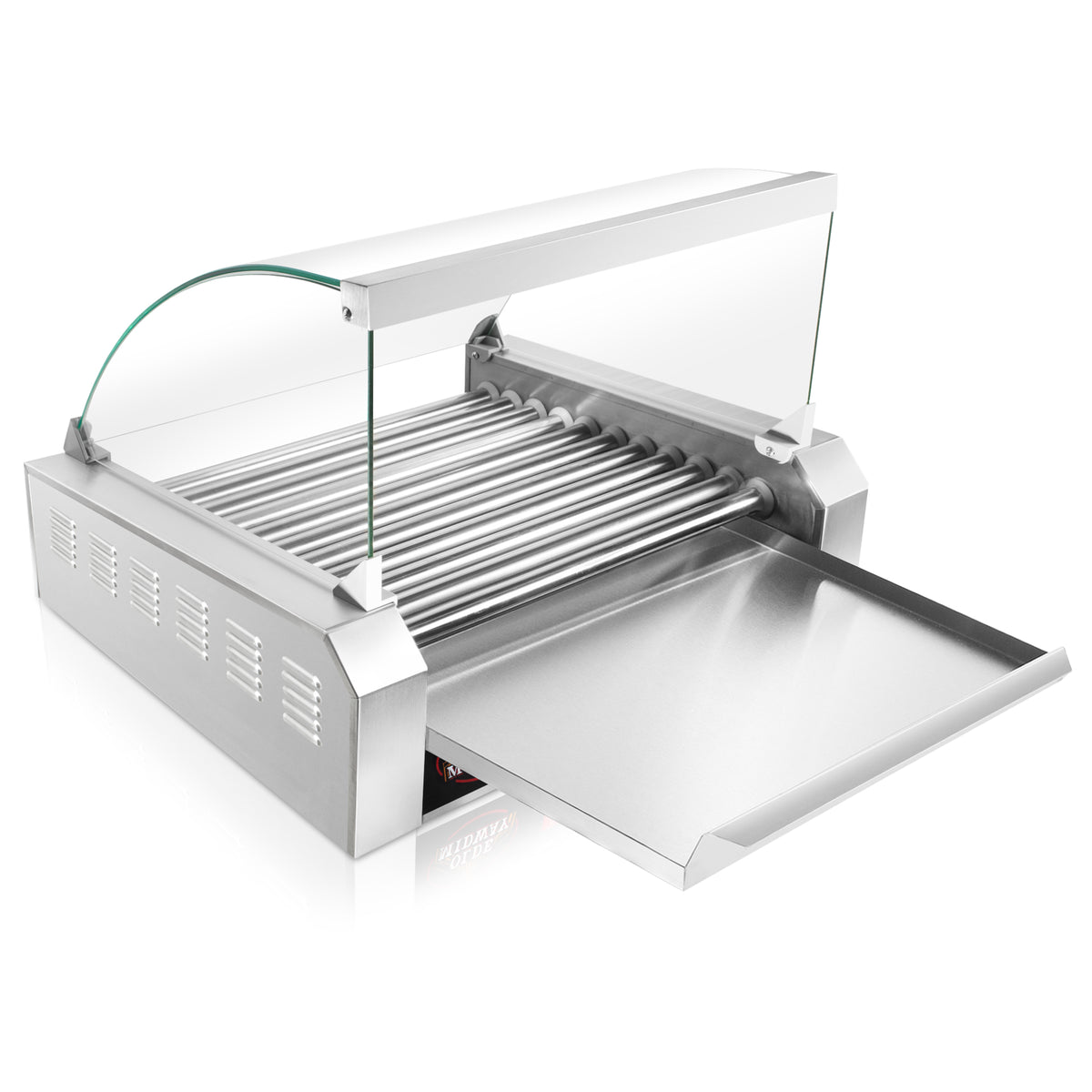 PRO18 Hot Dog Roller Machine with 11 Rollers & Cover - Olde Midway