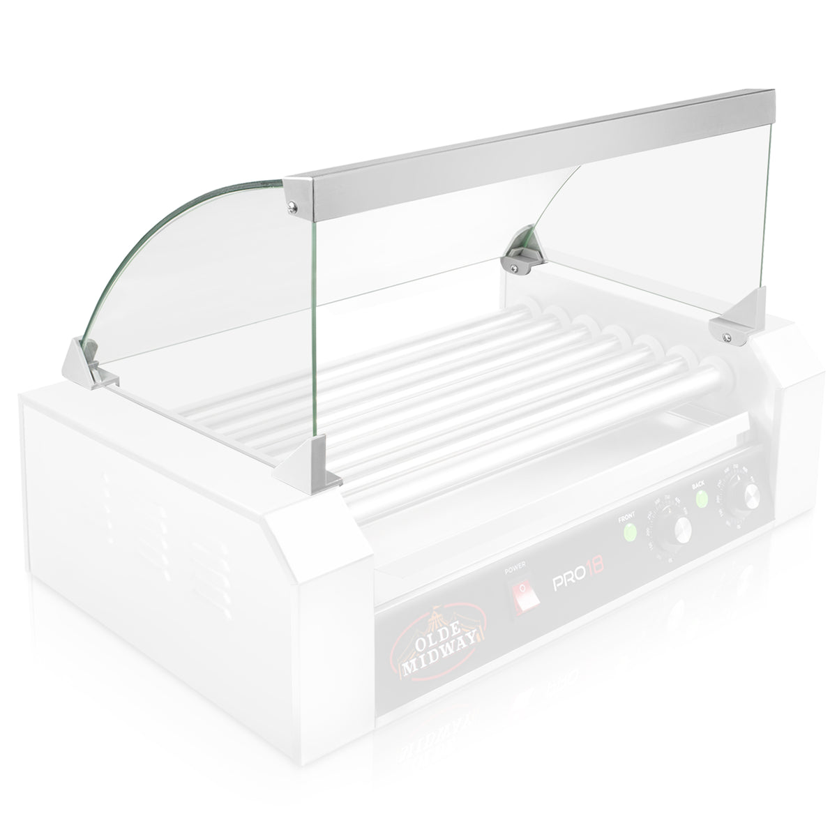 Hot Dog Roller Sneeze Guard Cover for 7 Roller Hot Dog Machines