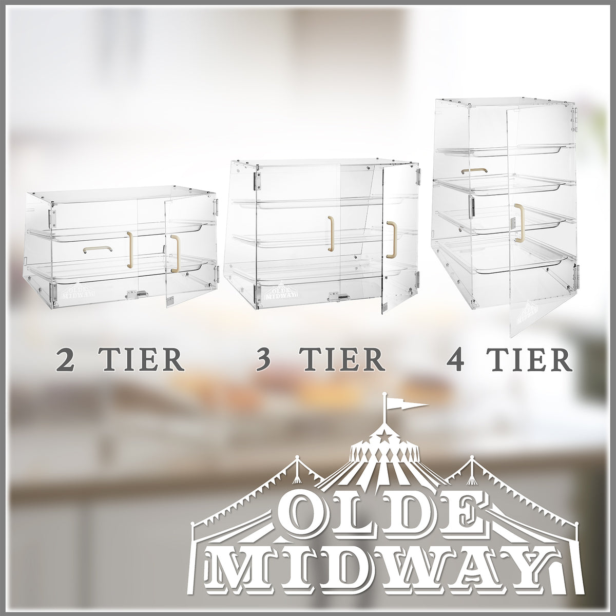 3-Tier Bakery Display Case - Olde Midway