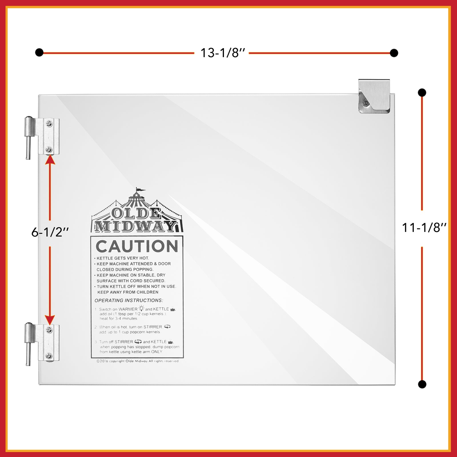 10Ounce Popcorn Machine Replacement Door Olde Midway