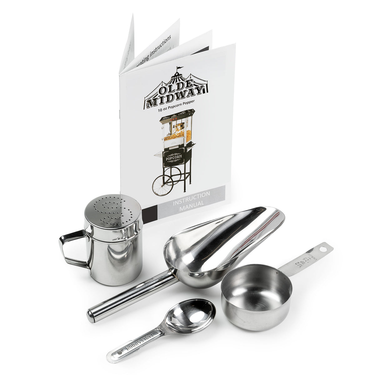 Vintage Popcorn Machine with 10 oz. Kettle, Red - Olde Midway